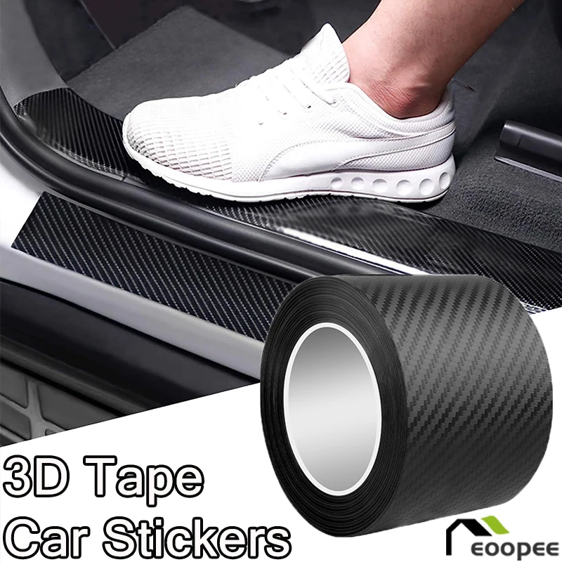 DIY Nano 3D Carbon Fiber Sticker Auto Door Sill Side Mirror Anti Scratch Tape Motorcycle And Bicycle Waterproof Protection Film