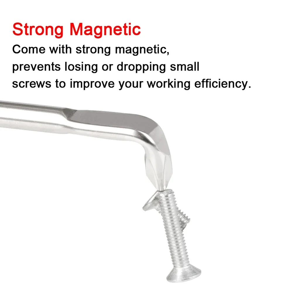 

3PCS Magnetic Screwdriver Set Z Type Offset Slotted Cross Screwdriver 108mm Alloy Steel Magnetic Tip Double Head Repair Kit