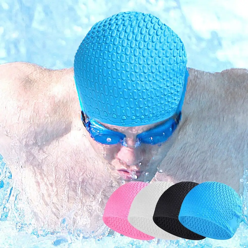 Ultra Thin Swimming Cap Replacement Waterproof Durable Swim Turban Silicone Shower Caps