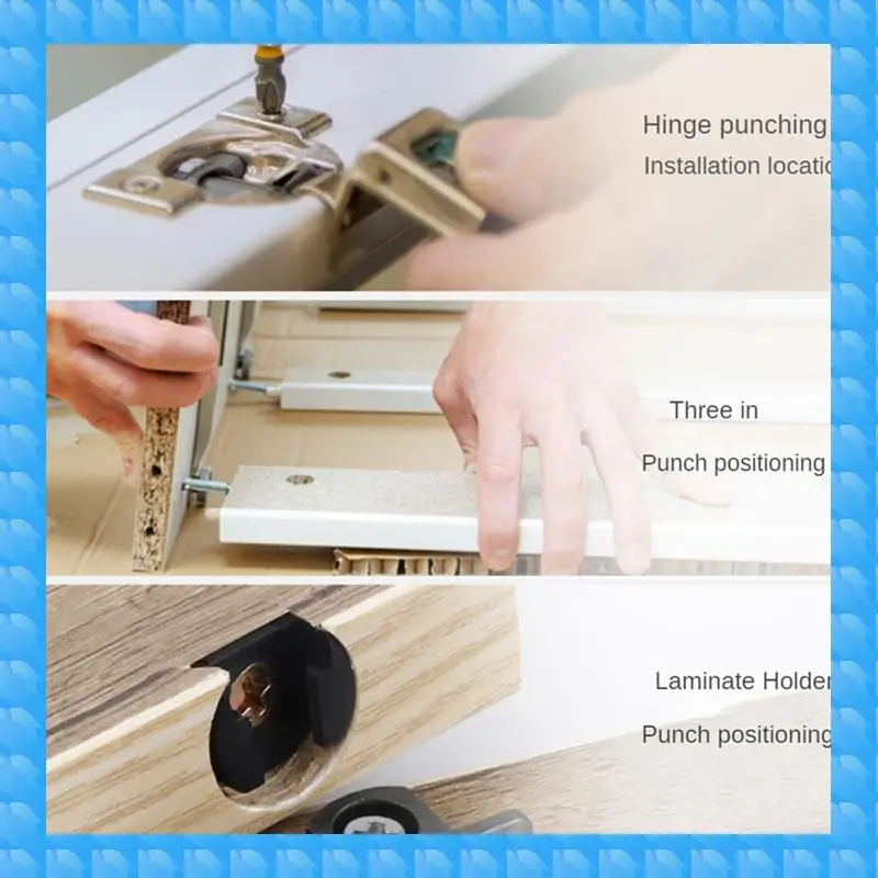 

35Mm Hinge Punching Locator Hinge Boring Jig With Inch Metric Scale Multi-Function Woodworking Drilling Locator-A Easy Install