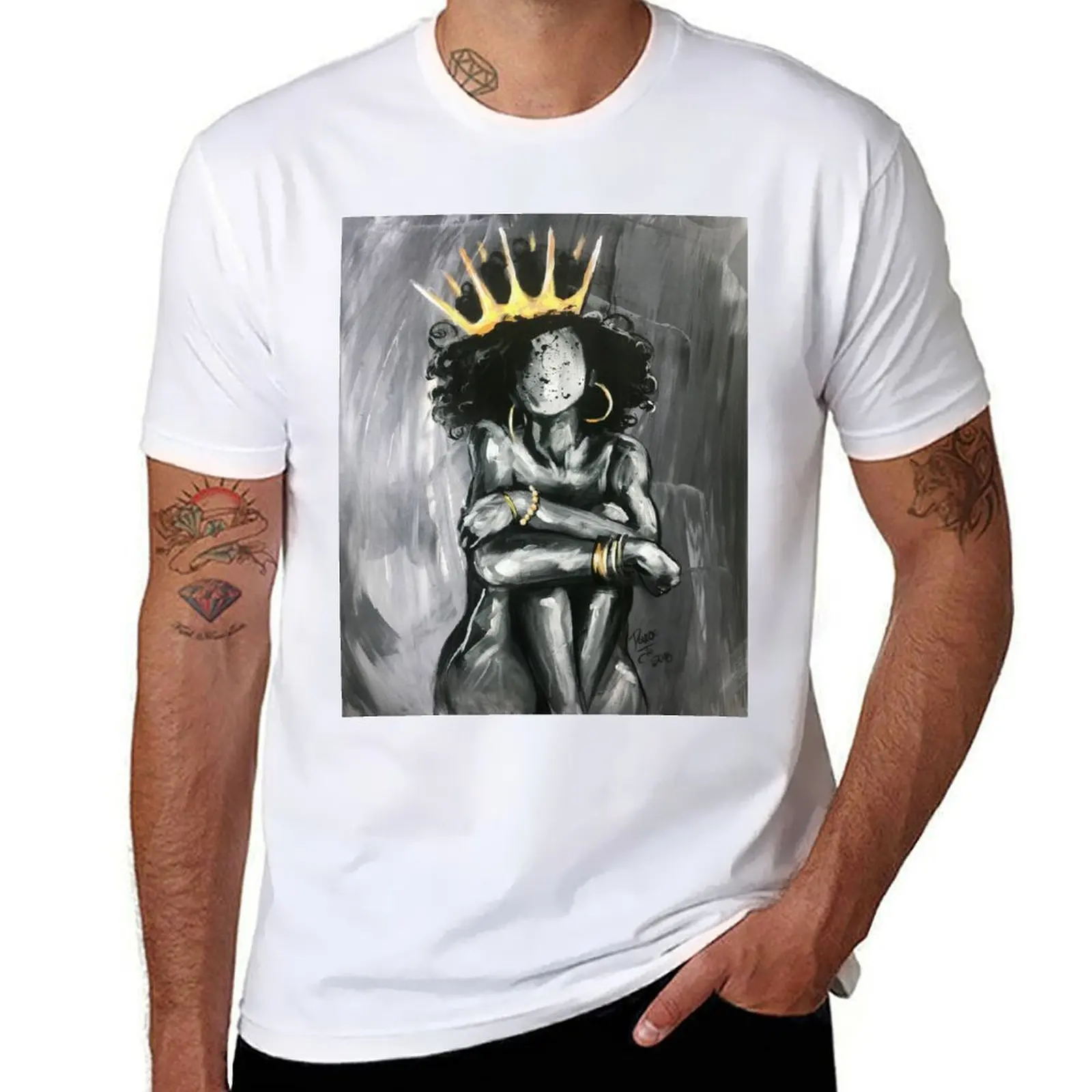 

Naturally Queen IX T-Shirt t shirts for man graphic funny t shirt men 100% cotton luxury brand T-Shirt