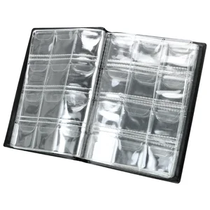 Poches HWZXYXGS 120/60 Poches Collection de pièces en cuir artificiel PU Album Organisateur de collecte d’argent Sacs de rangement Films PVC 12 meilleurs albums vendus pour les billets de banque - No 1