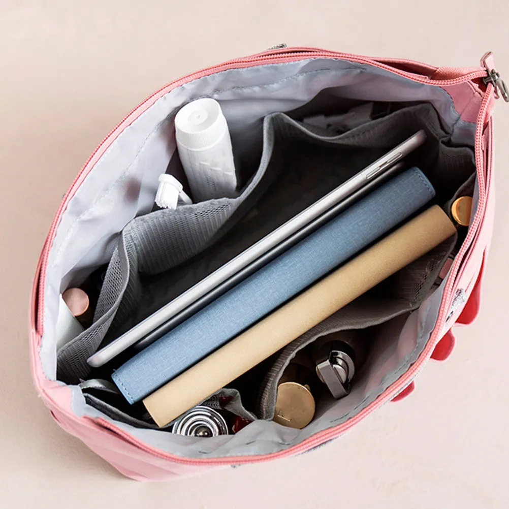 Large Capacity Makeup Bag Organizer Portable Travel Storage Bag with Handle Makeup Brush Toiletries Organizer