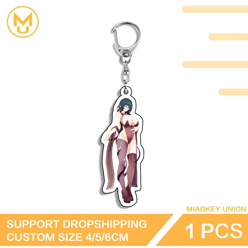 سلاسل مفاتيح أكريليك مغرية من Waifu Jane Doe Zenless Zone Zero فنية جذابة مزدوجة الجوانب من الأكريليك للارتداء اليومي وإكسسوارات الموضة