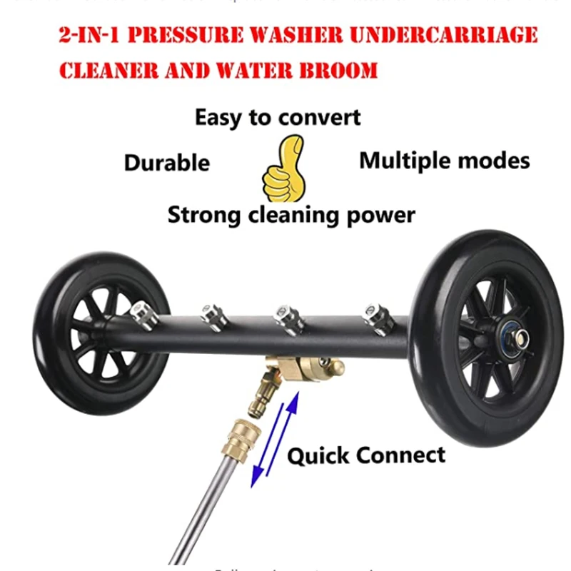 ROUE Dual-Function Undercarriage Pressure Washer Cleaner 1/4\