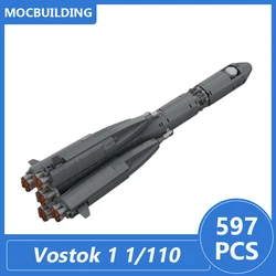 Vostok 1 1/110 Scale Model Moc Building Blocks Diy Assemble Bricks Space Educational Creative Display Collect Toys Gifts 597PCS