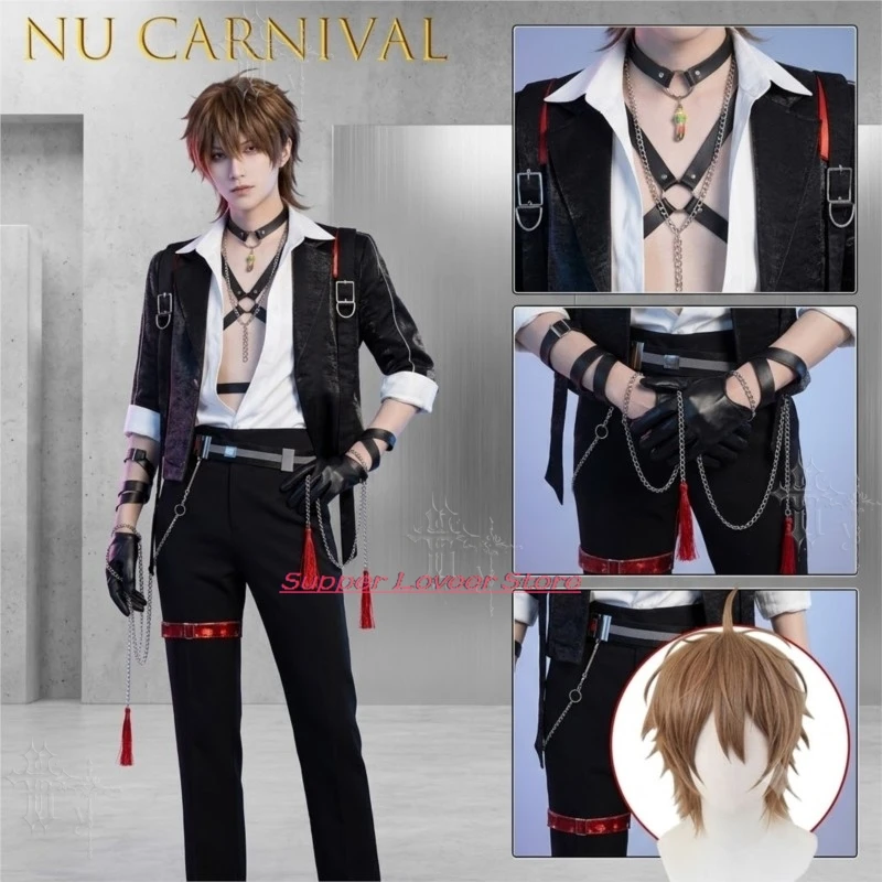 Disfraz de cosplay completo de Nu Carnival Carnival Eiden Restraint, juego bidimensional, para hombre, fiesta de Halloween, talla S
