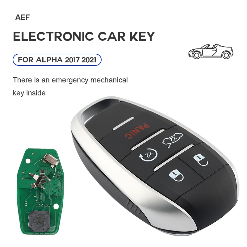 BEST KEY Keyless Remote KR5ALFA434 A2C97635100 For Alfa Romeo Giulia Stelvio 2017 2018 2019 2020 433MHz 4A Chip Smart Key Fob