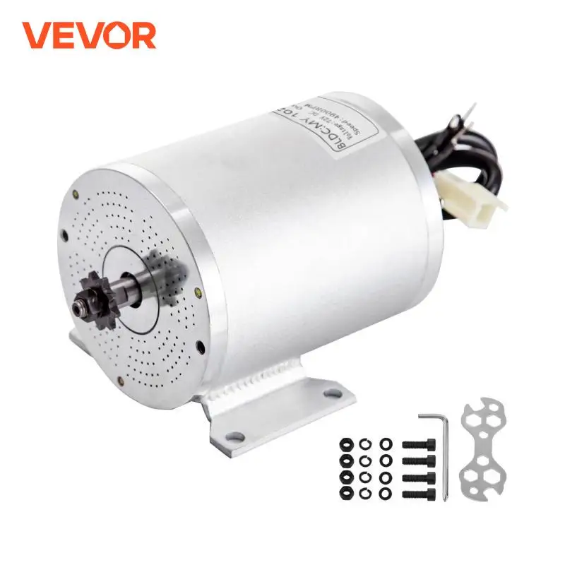 VEVOR Brushless Motor 42A 4900RPM High Speed Electric Scooter Motor with Mounting Bracket for Mini Bike Quad and Go-Kart 48V 72V