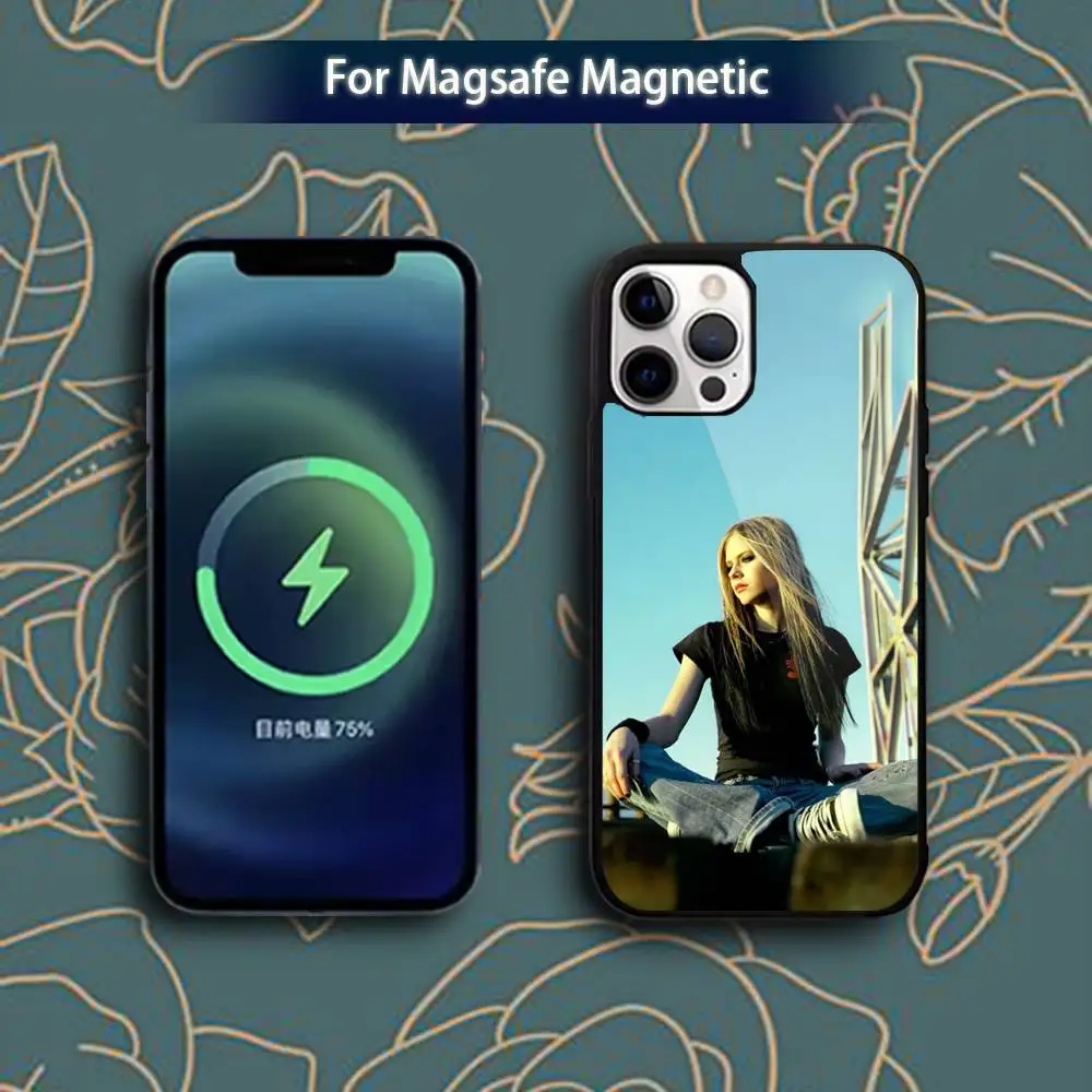 Funda de teléfono Singer A-Avril L-Lavigne para iPhone 17,16,15,14,13,12,11,Pro,Max,Plus,Mini,Magsafe,funda de carga inalámbrica magnética