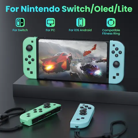 조이콘용 조이패드 – Nintendo Switch/OLED/Lite용 무선 컨트롤러, 360 °   조이스틱 이중 진동 웨이크업 FUNC L/R 핸들