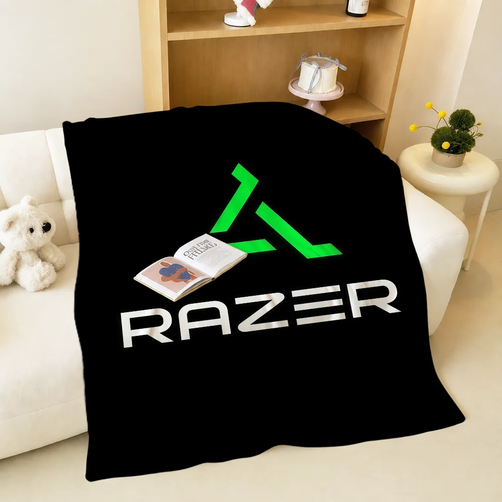 Fashion Modern Art Brand Cool R-Razer Warm Soft Plush Blanket For Sofa Living Room Nap Home Bedroom Travel Gift Flannel Hogar