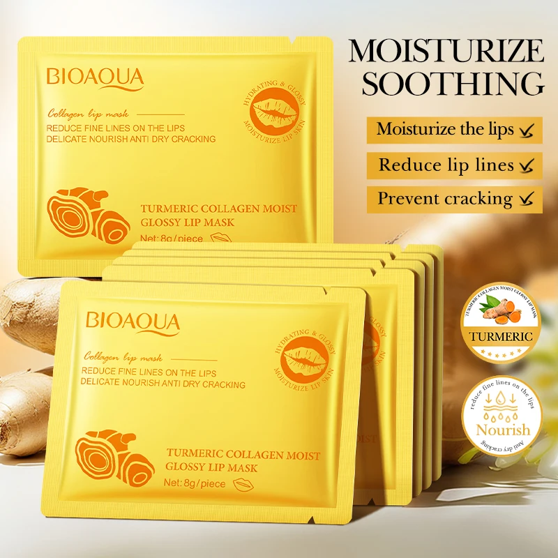 15 قطعة BIOAQUA كريستال الكولاجين قناع الشفاه ترطيب طبطب الشفاه أقنعة هلام تبييض ترطيب الشفاه سمنة الشفاه العناية بالبشرة