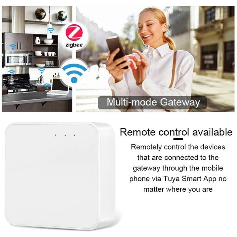 Tuya Zigbee Wifi Bluetooth Smart Multi Mode Gateway Compatible Hub Bridge Smart Life APP Control Kit Parts For Alexa Google Home