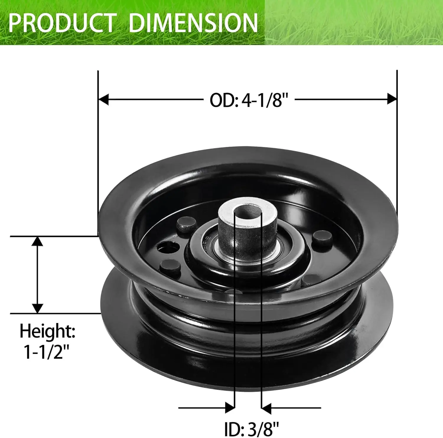 Flat Idler Pulley Replaces Toro 106-2175 332520B Exmark Toro 50 54 inch Deck Lawn Mower