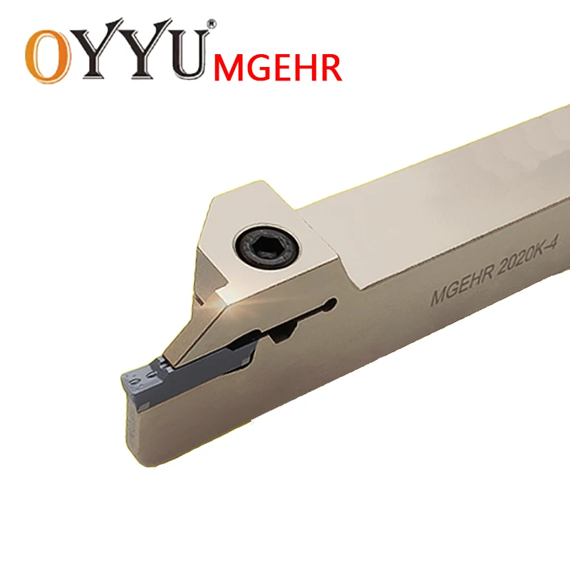 

OYYU MGEHR2020 MGEHR2525 -2/3/4 20MM External Circular Slotting Tool Holder White Shank Bar Spring Steel CNCLathe Cutter MGEHR