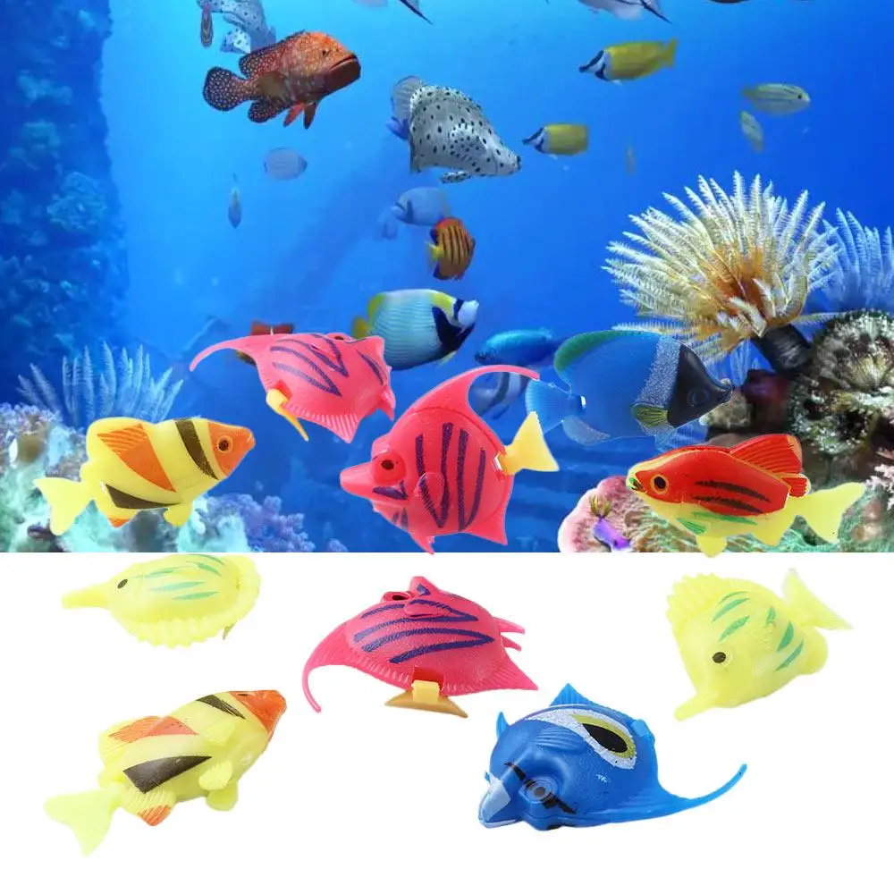 Small Plastic Simulation Moving Floating Landscape Artificial Fish Fish Tank Decoration Aquarium Ornament Fake Fish