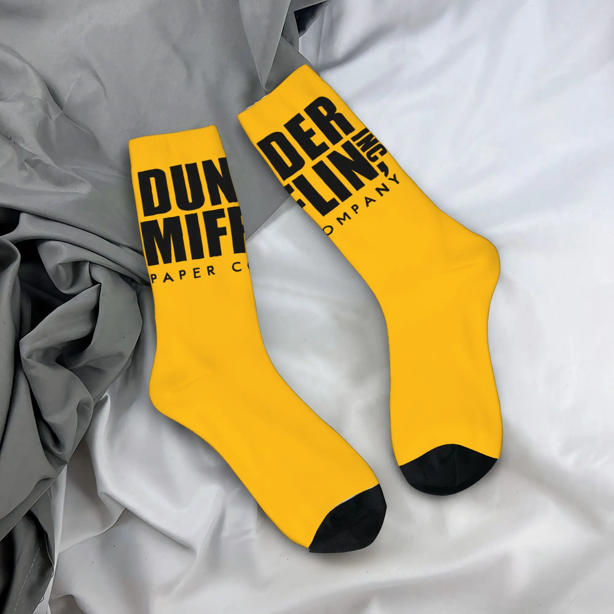 

Custom Dunder Mifflin Paper Company Dress Socks Men Women Warm Fashion The Office TV Show Crew Socks