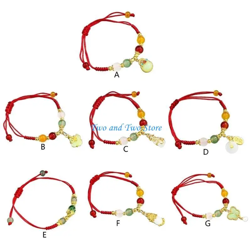 

HX6F Multicolor Handmade Cord Wristchain Handwoven Bracelet with Colorful Strands Versatile Wristband Fashion Accessory