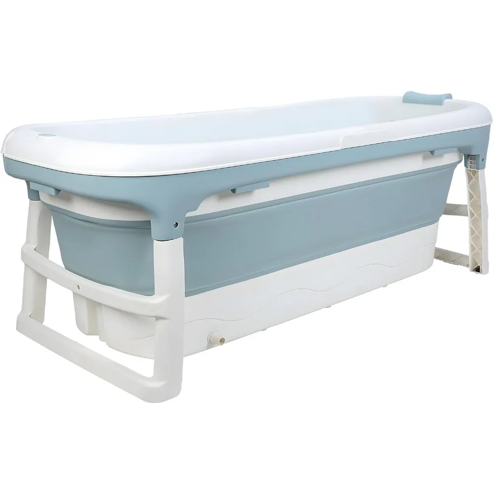 

46 inch Portable Folding Bathtub, Foldable Bathtub Portable Soaking Bathtubs for Adult, Freestanding Surround Collapsible Tub