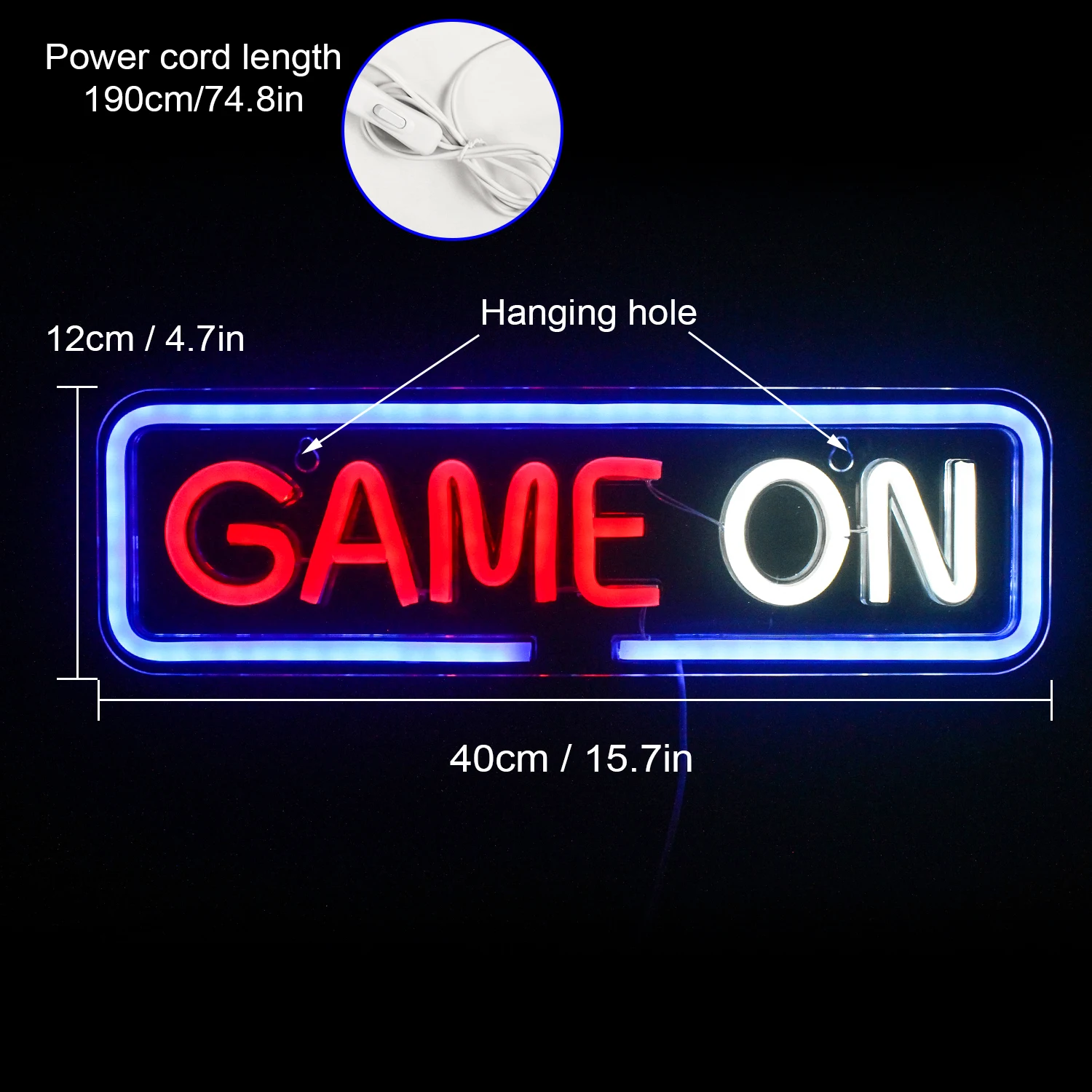 Game On Neon Signs LED Art Wall Lamp Gamer Aesthetic Room Decortion Home Bedroom Bar Party Gaming Sigh Logo Nice Gift For Boy