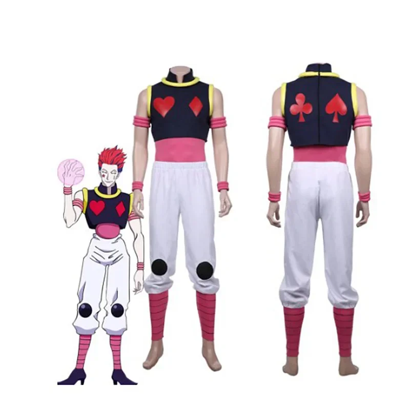 

Anime HUNTER Hisoka Cosplay Costume Uniform Joker Vest Pants Carnival Halloween Party Cosplay Clown Outfits For Men Woman