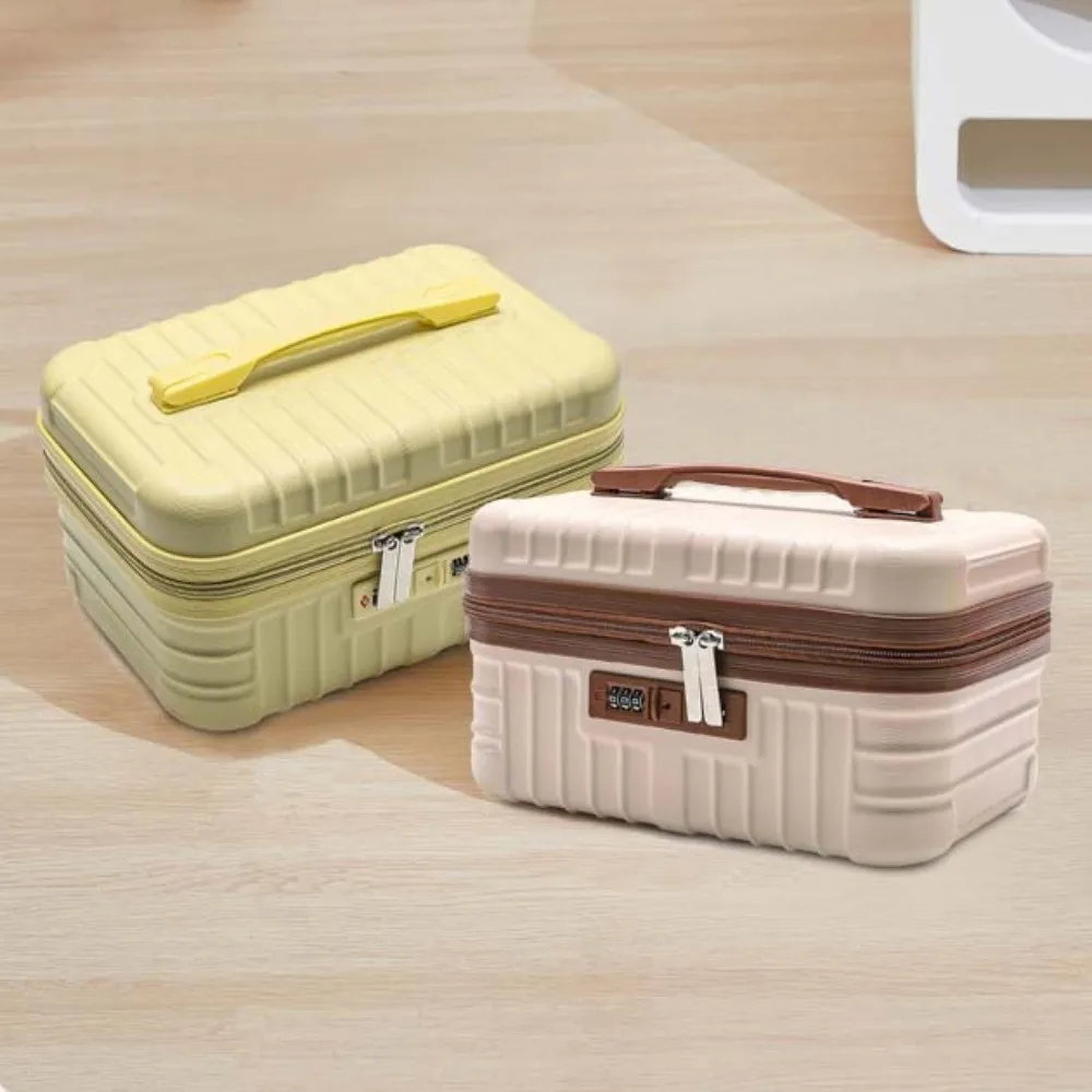 Fourteen Inch Mini Suitcase Portable Large Capacity Cosmetic Case Secure Combination Durable Makeup Box Frequent Flyers