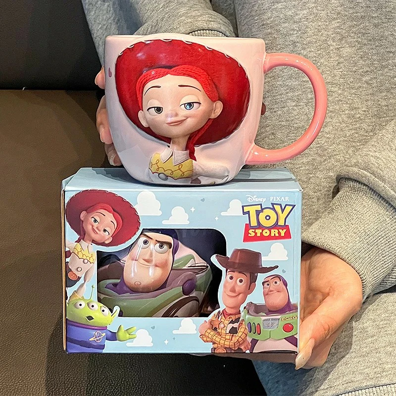 DISNEY 470ml Toy Story 3D Relief Ceramic Mug Cartoon Coffee Cup with Gift Box Kids Breakfast Milk Mug Home Office Drinkware - view 4