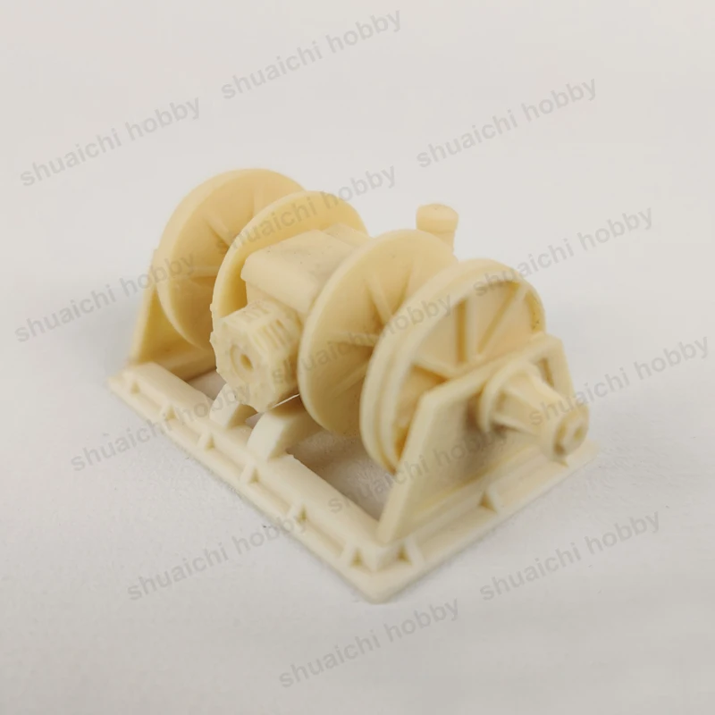1 Zestaw 52x28x18mm Symulacja Wciągarki Żeglarskiej Zestaw Żywiczny Kotwica Wciągarka Akcesoria do Dioramy do Tworzenia Detaliowanych Miniaturowych Scen Marynistycznych