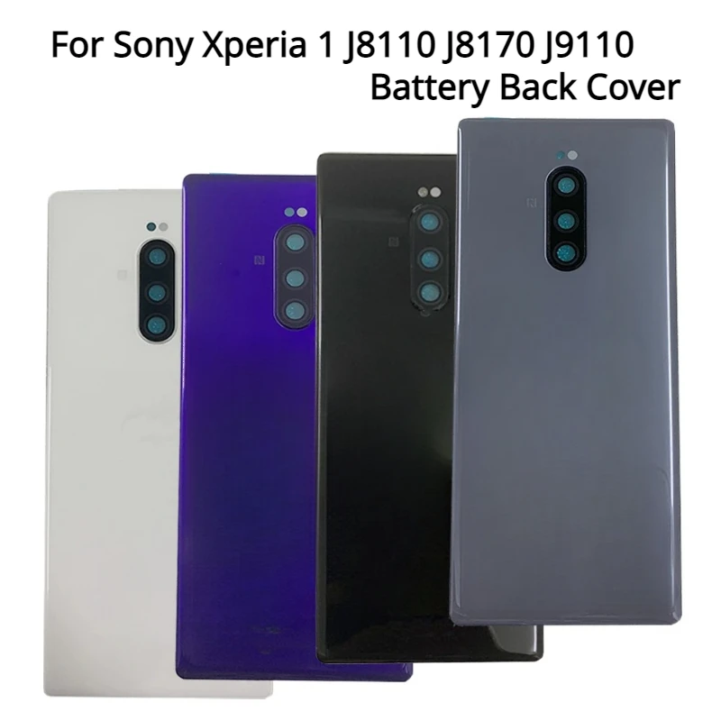 New Cover With Lens For Sony Xperia 1 J8110 J8170 J9110 Battery Back Cover Glass For Sony Xz4  X1 Housing Replacement  Parts