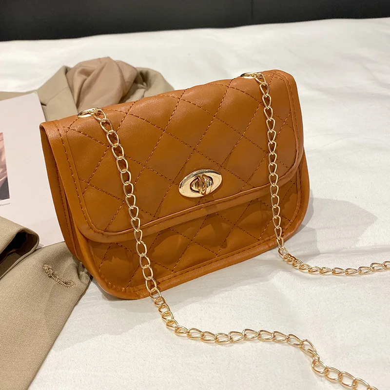 Women Fashion Shoulder Bag Small PU Leather Crossbody Bags For Lady Trend Hand Bag Female Causal Lingge Handbags