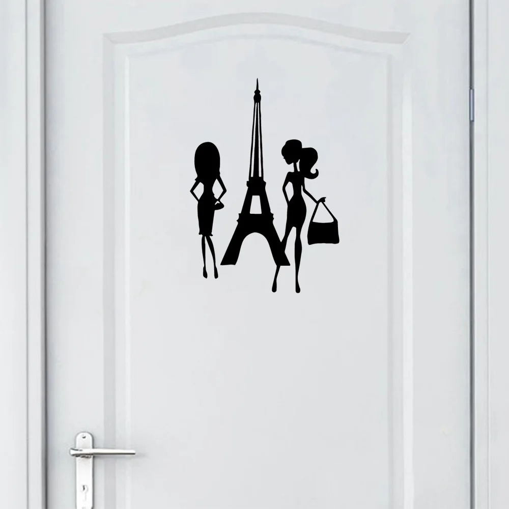 WC Toilet Entrance Sign Door Stickers For Public Place Home Decoration Creative Pattern Wall Decals Diy Funny Vinyl Mural Art