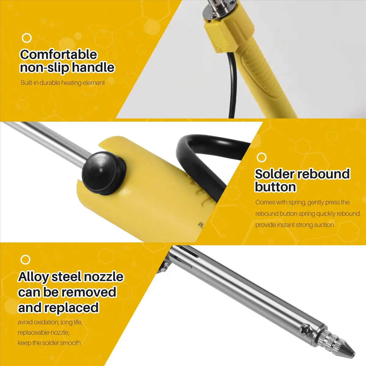 A77K Eu Plug Electric Vacuum Solder Sucker Welding Desoldering Pump/Soldering Iron/Removal Solder Iron Pen Welding Repair Tool