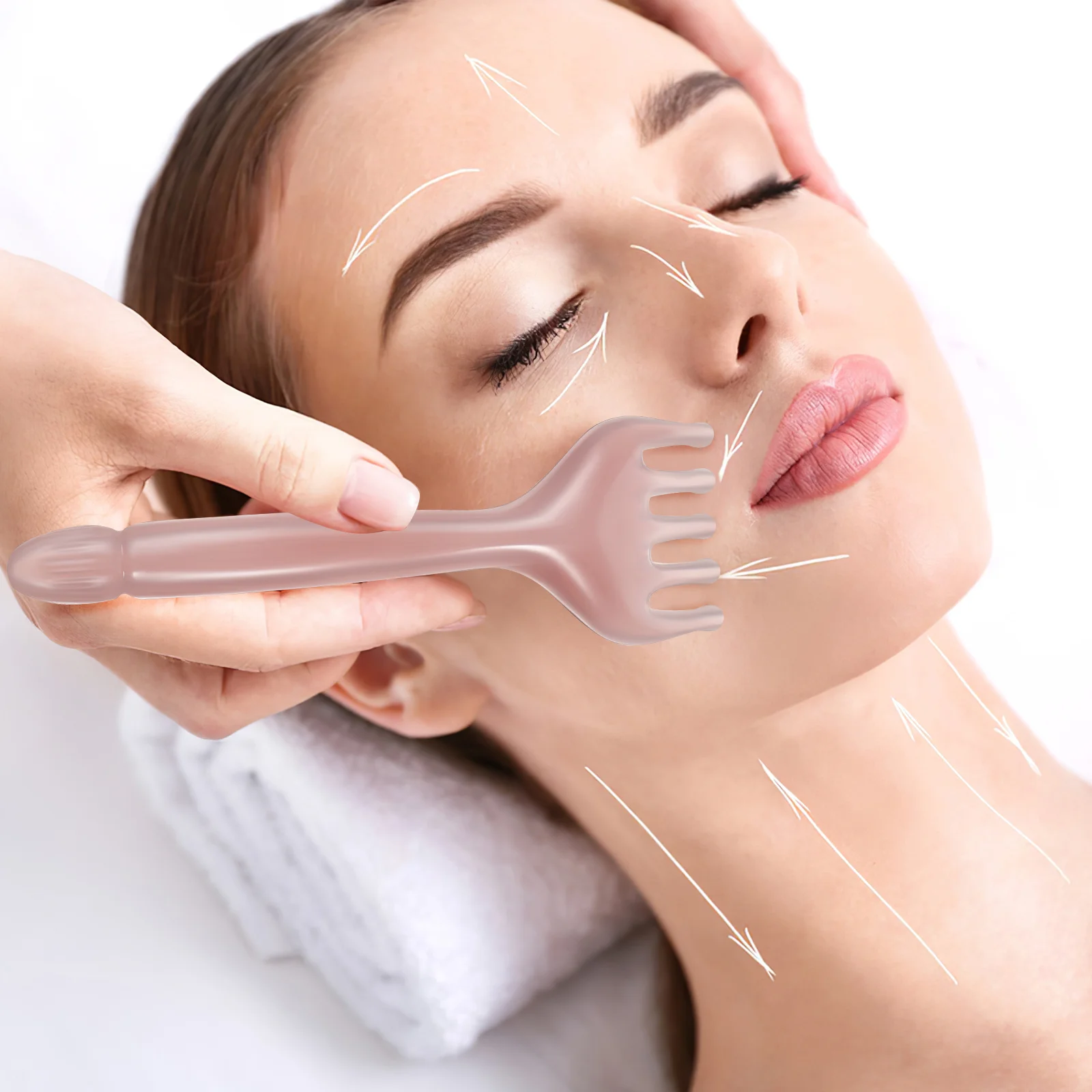 Peigne de Massage à dents larges pour femmes, brosse à cheveux, outil en résine, épurateur de visage, 2 pièces