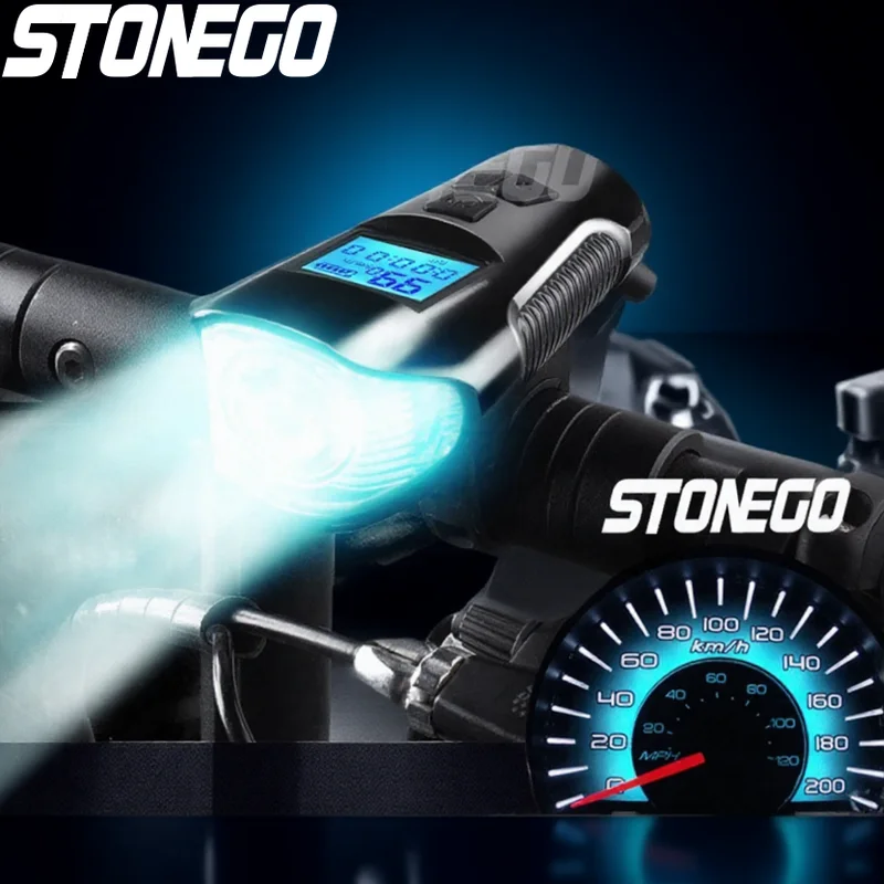 

Bicycle Headlight 350 Lumen USB Rechargeable Speedometer Odometer Super Bright Waterproof Multi Function Cycle Torch