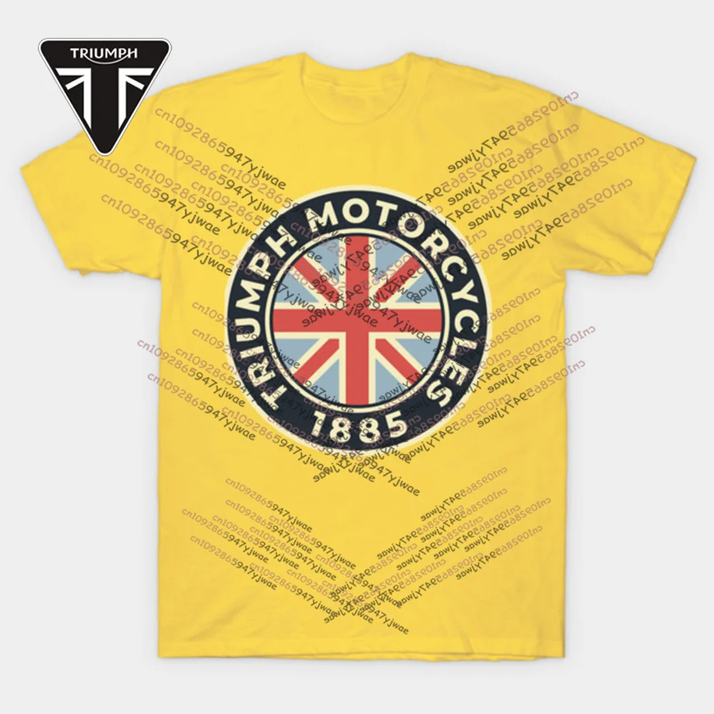 

25 New Triumph Motocycles Logo Tees Men's Motocycles T-shirts Summer/Antumn High-Quality Loose Cotton Couple Trendy Leisure Top