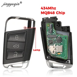 jingyuqin Smart Remote Key 434MHz MQB48 FOB do Volkswagen VW Passat B8 Superb A7 Magotan 2015-2018 Fob 3-przyciskowy zamiennik