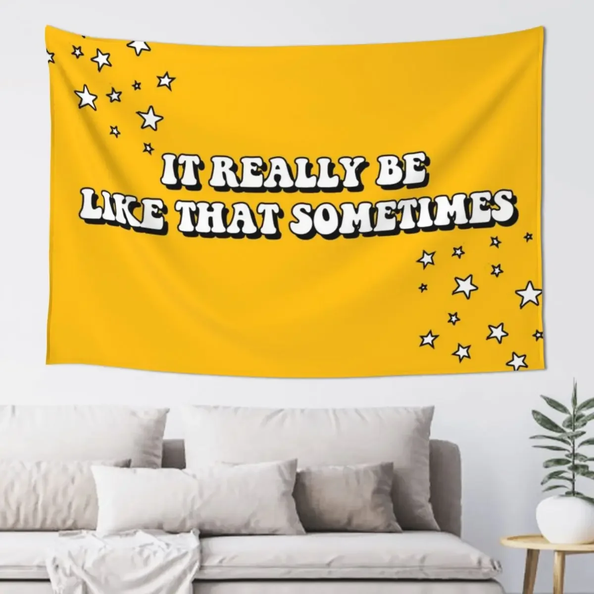 

It Really Be Like That Sometimes Tapestry Room Decoration Korean Style Cute Room Decor Tapestry