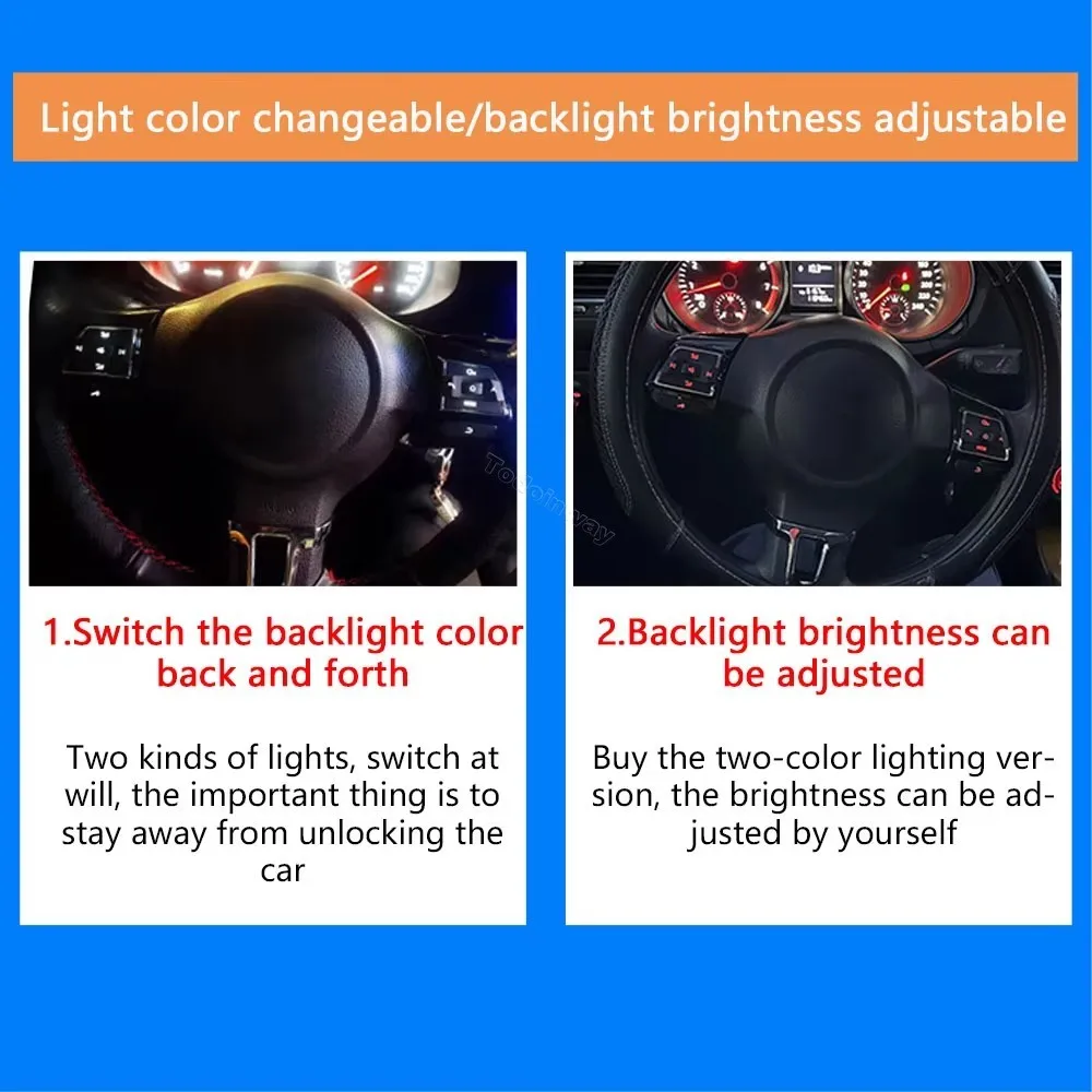 Multifunction Steering Wheel Control Button Audio Radio Media Switch for VW polo Golf 6 Jetta Bora Touran Santana 2012 Interior