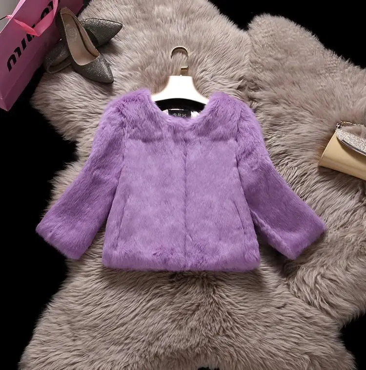 2023 New Women Winter Faux Rabbit Fur Coat Short Loose Overcoat Self-cultivation Jacket Comfortable Add Cotton Warm Outwear