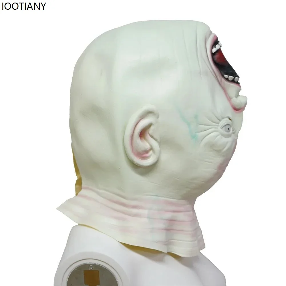 قناع رعب للهالوين كوسبلاي غيبوبة من اللاتكس غطاء رأس مقلوب لعب الأدوار قناع تنكر الدموي لعيد الفصح الغريبة حفلة تنكرية برو