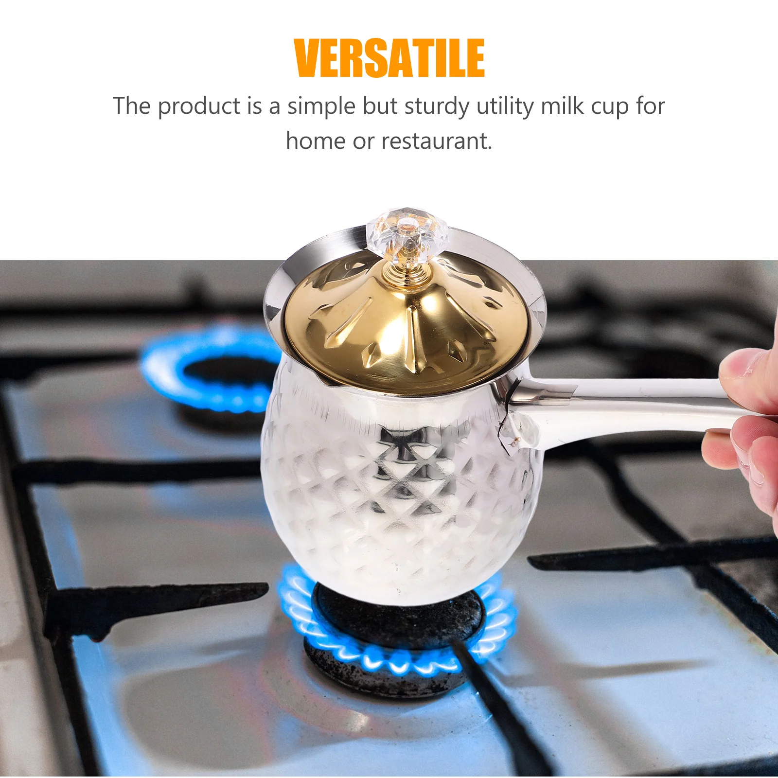 

Wear-Resistant Frothing Cup Stainless Steel Milk Pitcher Smooth Design Easy Clean Home Kitchen Accessory