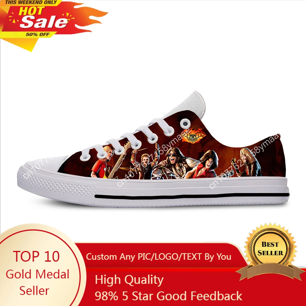 

Hot Cool Summer Fashion Man Woman Aerosmith Sneakers 3D Classic Canvas Shoes High Quality Low Top Lightweight Latest Board Shoes