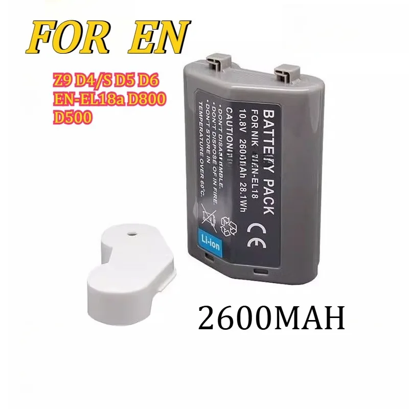 

Аккумулятор 2600 мАч 10.8В для Nikon Z9 D4/S D5 D6 EN-EL18a D800 D500, долговечный цифровой аккумулятор EL18