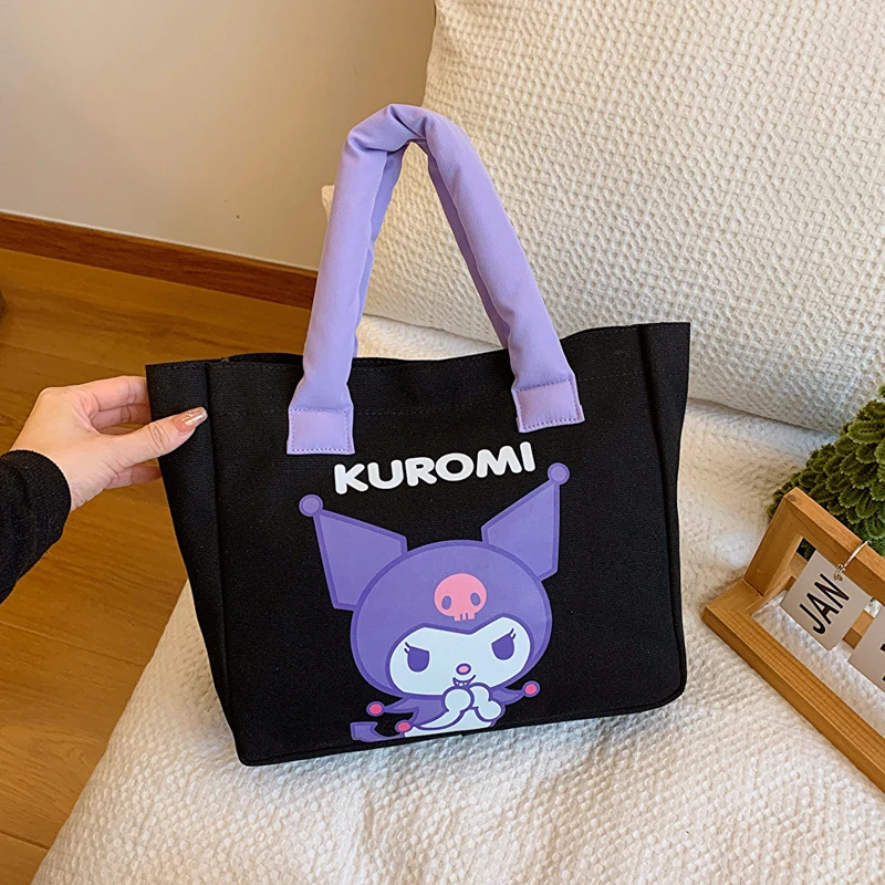 Sanrio My Melody Kuromi Hangyodon Pochacco Kawaii Tote Bags Cute Cartoon Large Capacity Makeup Hangbags Bags Birthday Gifts Girl