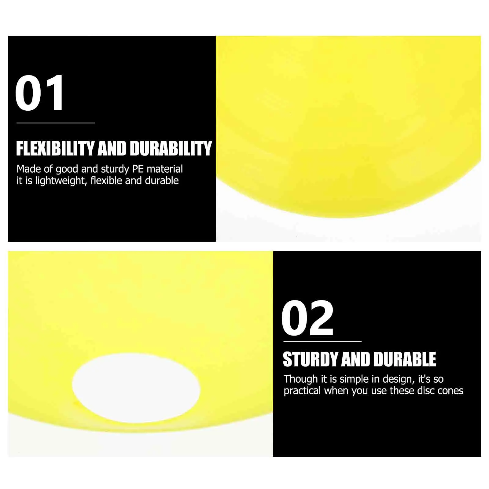 

12pcs Disc Cones Durable Pe Training Equipment Portable Soccer Agility Discs For Sports Football Training