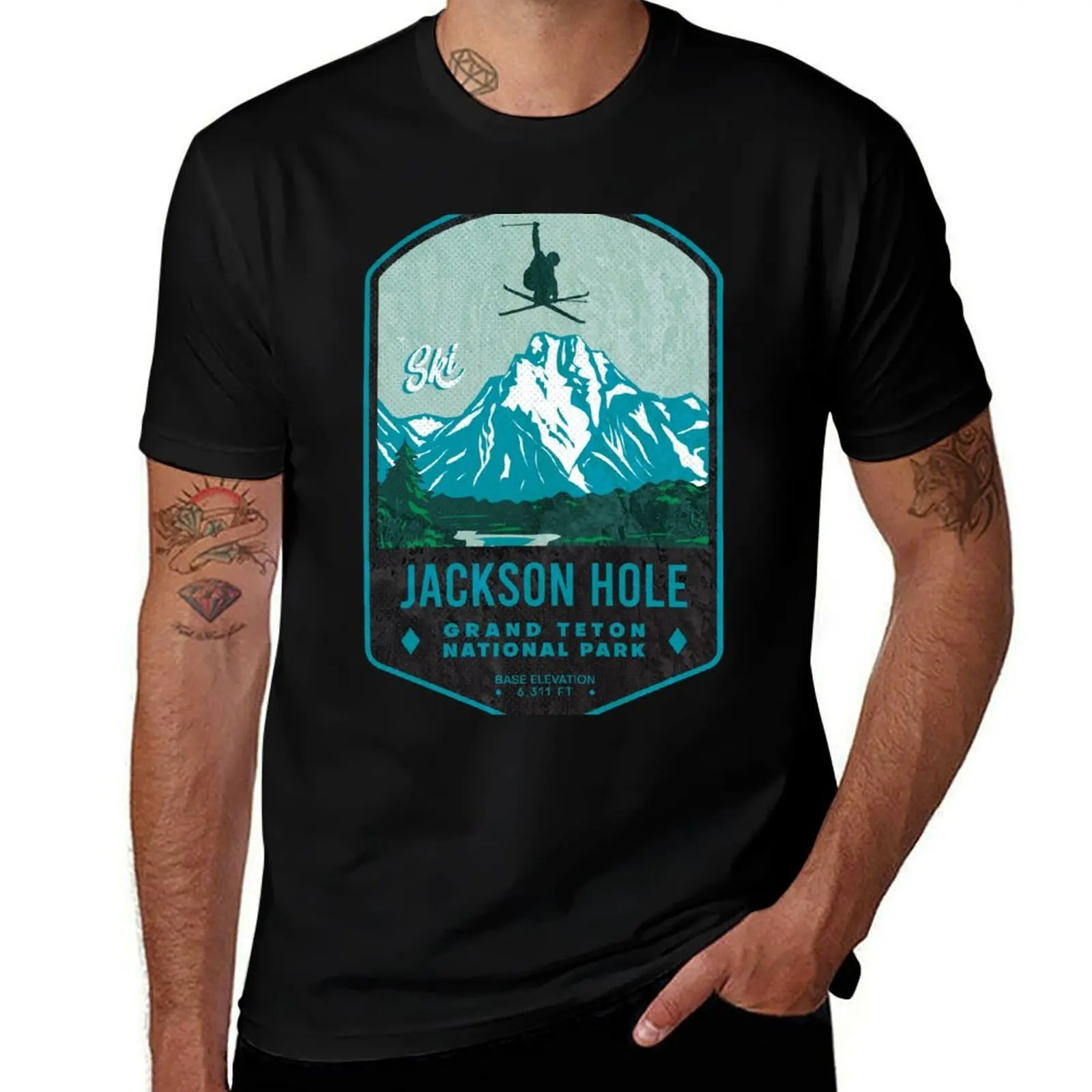 

Jackson t t man T-Shirt cotton man Ski shirt luxury for shirts shirt Hole t Grand man Park National pack white Teton