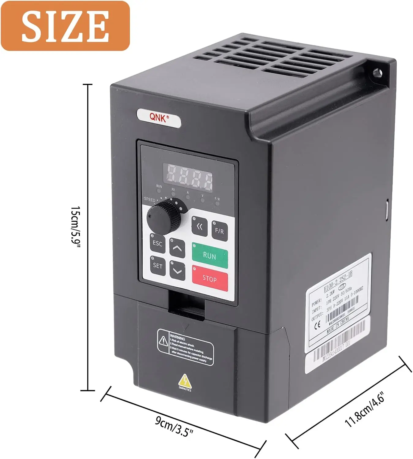 32KW 3HP 220V AC 11A VFD Converter Single 3 Phase Inverter Variable Frequency Drive CNC Spindle Motor Speed Controller
