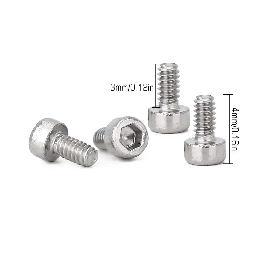 100Pcs M1.4 Metal Hex Socket Screws Fit 1.0" Wheel Rims for 1/24 RC Car Crawler Axial SCX24 Upgrade Parts