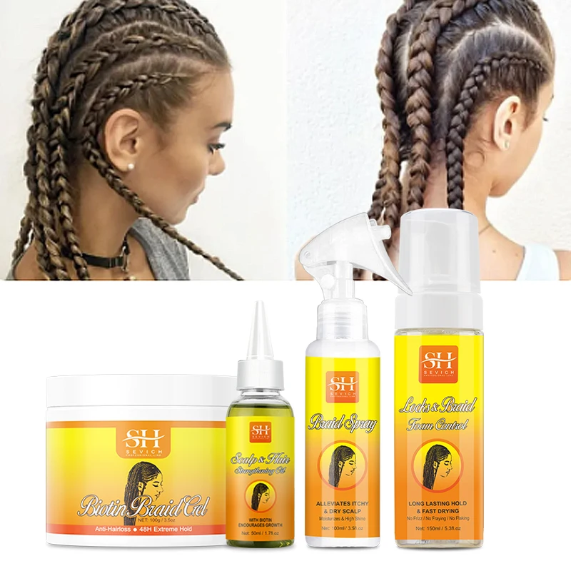 

2023 hot Sevich Braid Care Set African Curly Hair Braid Moisturizing Gel Anti Itch Cleaning Spray Anti Hair Loss Braid Oil